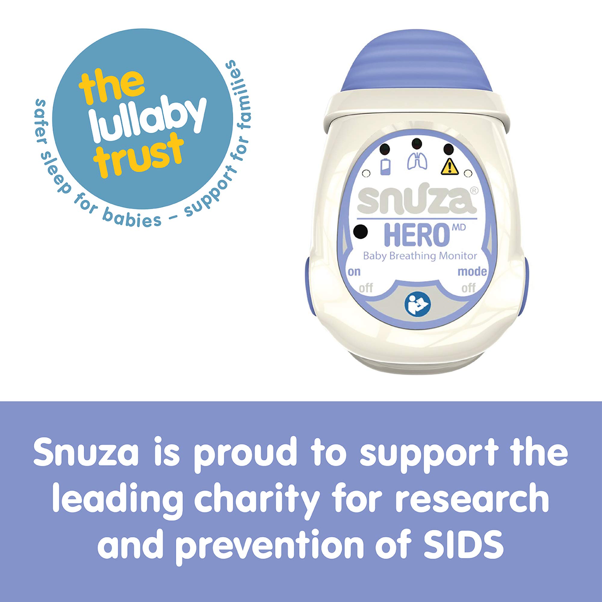 Snuza Hero MD (Medically Certified) Portable Baby Breathing Monitor