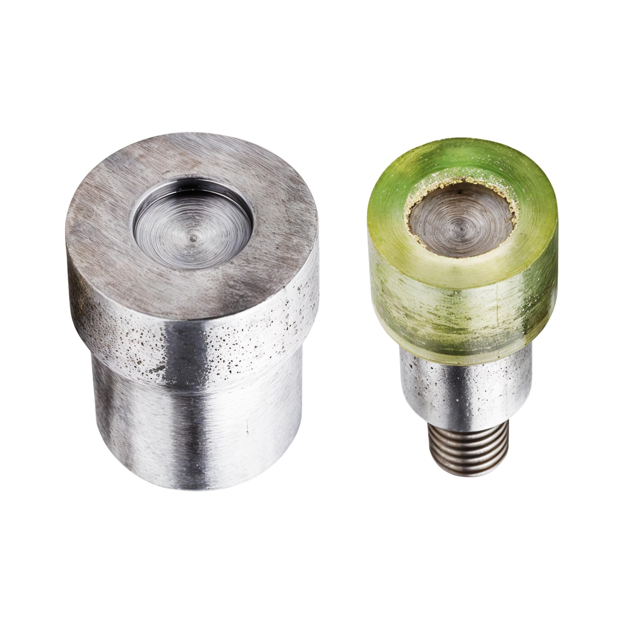 Trimming Shop 10mm Double Cap Rivet Setting Dies for Universal Green Hand Press, Perfect for Leather Crafting, Handbag Making, Clothing Repairs, DIY Projects & Sewing