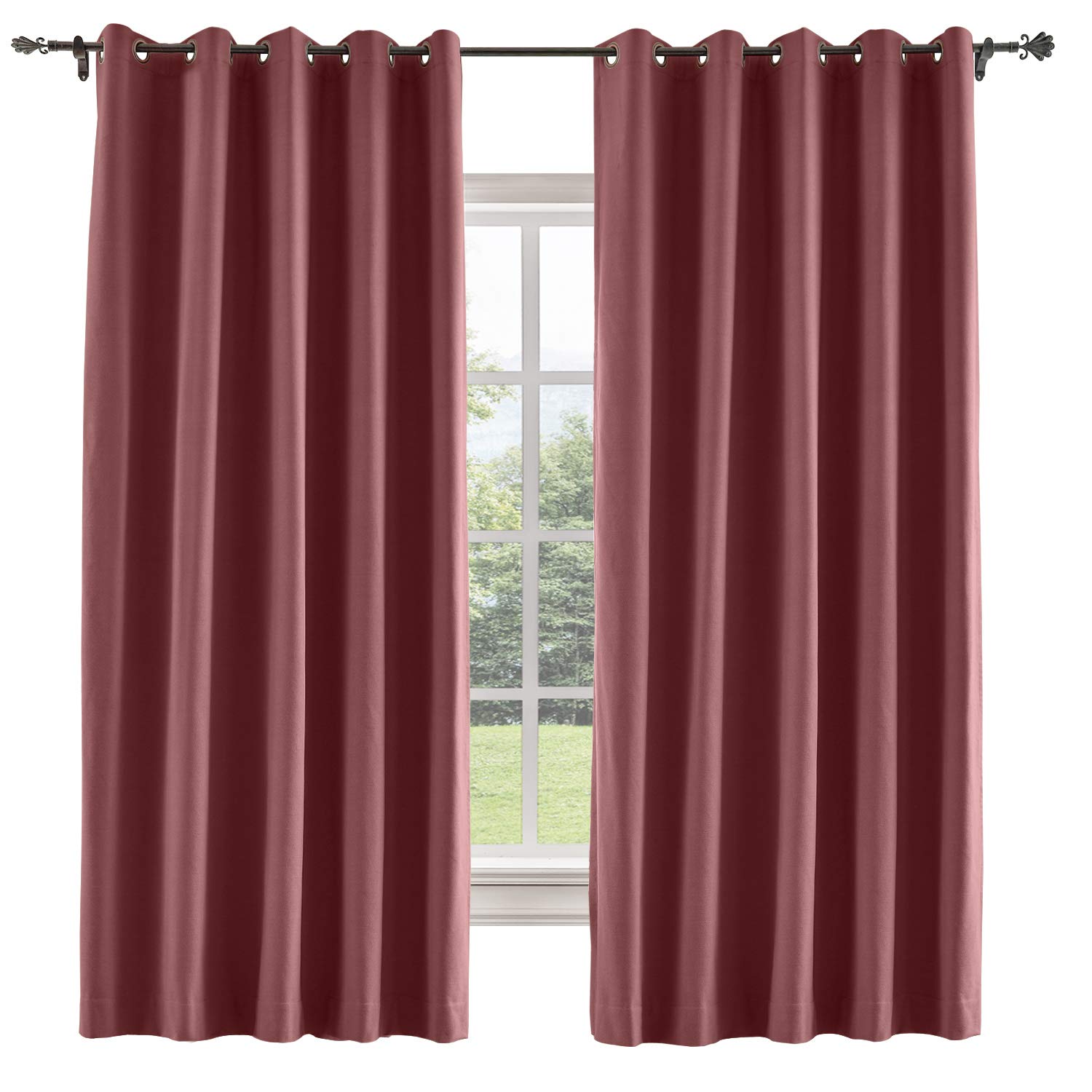 Amazon Com Twopages 52 W X 84 L Inch Grommet Blackout Curtain For
