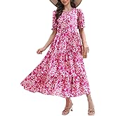 Ann Darling 2026 Women’s Floral Dress Casual Tiered Flowy A-Line Summer Dress with Pockets