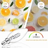 Caldarax E14 28W Candle Bulbs Dimmable 2700K 350LM Clear Glass Pack of 5 view 6