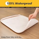 Conlun Dog Food Mat with Side Pocket 46x30cm Natural Tan Non-Slip Waterproof view 7
