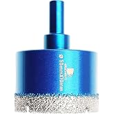 Dry Diamond Core Drill Bit Set,BRSCHNITT 2 Inch (50mm) Diamond Hole Saw Core Drill Bit with Triangle Shank for Porcelain Tile Ceramic Stone Granite Marble