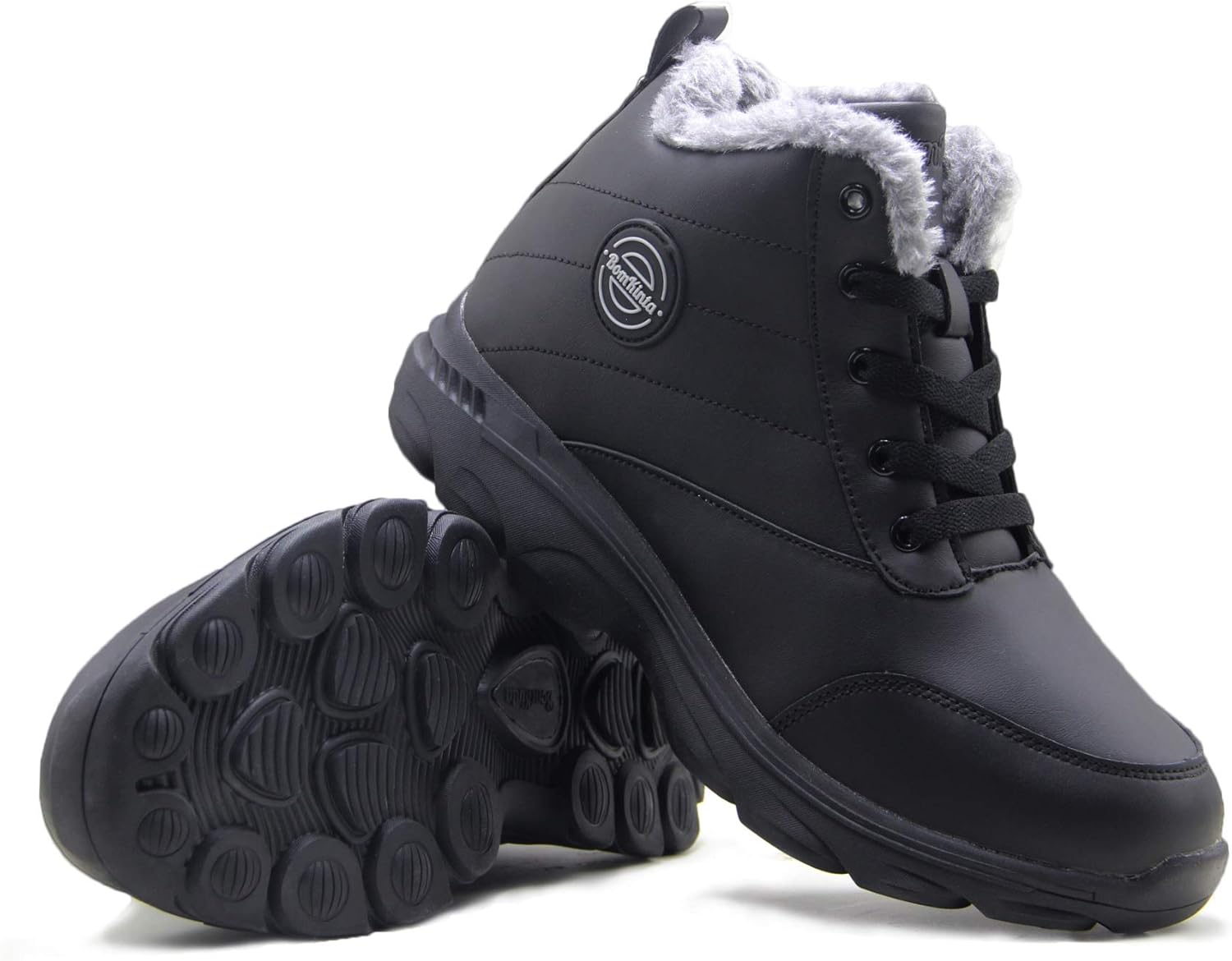  | BomKinta Women's Snow Boots Keep Warm Anti-Slip Soft Sole Warm Fur Lined Winter Ankle Booties | Ankle & Bootie
