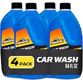 Armor All Car Wash Soap Concentrate, Hand Wash or Cannon, 64 Fl Oz, 4 Count | Car Cleaning Concentrate, Trucks, Motorcycles, Foaming Formula, pH Neutral, Streak Free, Spot Free, Unscented
