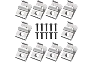 10PCS Belt Clips for Dewalt, Luxiv Drill Tool Clips Hook Kit 304 Stainless Steel Drill Belt Hook with Screws for Dewalt N2682