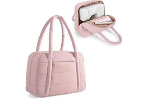 Teamoy Puffer Sewing Machine Carrying Case, Sewing Machine Tote for Most Standard Sewing Machines and Accessories, Pink