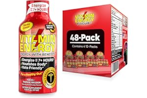 Vitamin Energy Keto Energy Drink Shot, Up to 7+ Hours of Energy, 1.93 Fl Oz, 48 Count