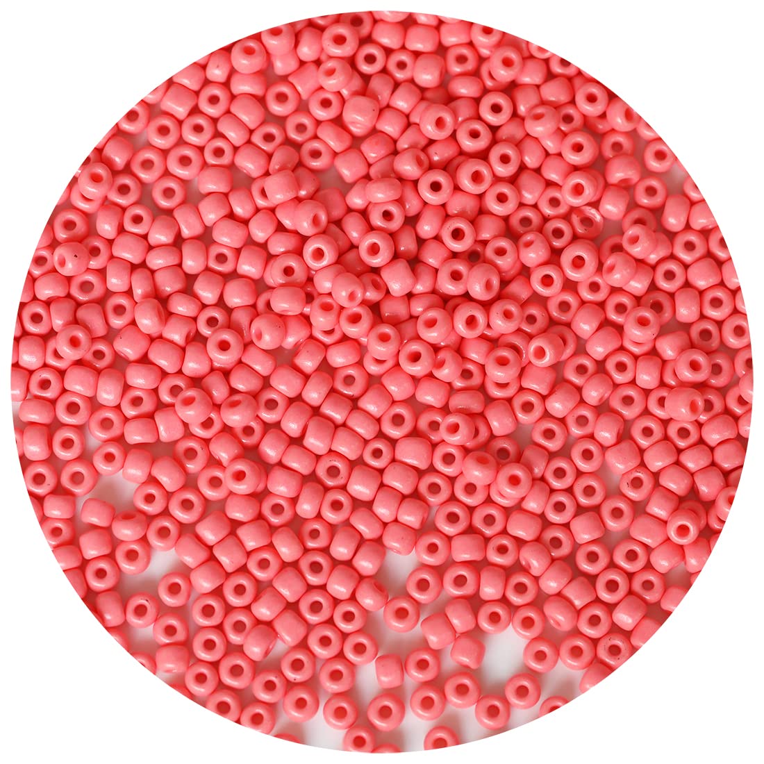 Bala&Fillic Peach Color 4mm Seed Beads About 1200pcs/100Grams in Bag, 6/0 Glass Craft Beads for Making Bracelet and Necklace (Peach)