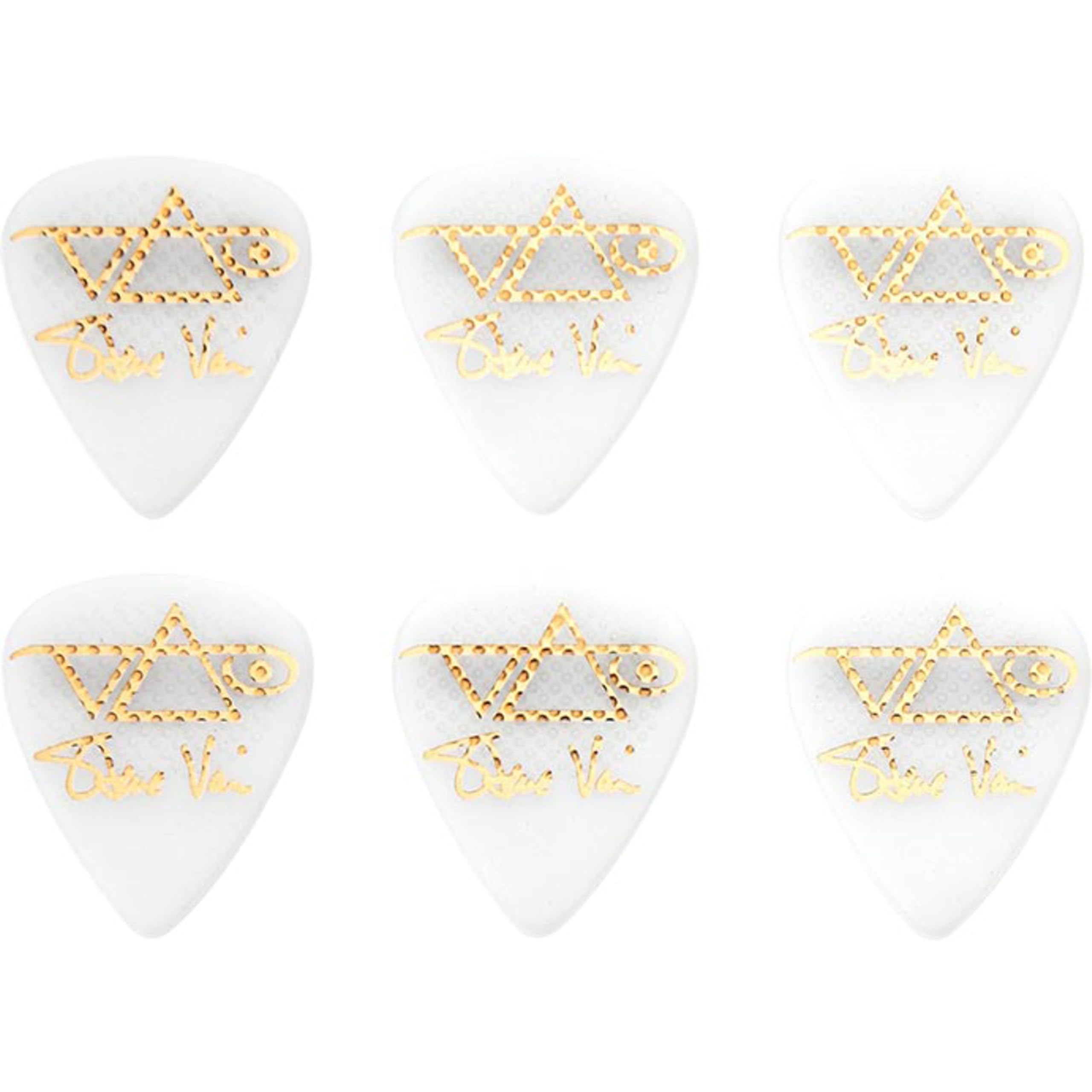 Signature Series Plectrums with Rubber Grip - Steve Vai - Pack of 6 - White