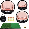 RELILAC Pop Up Golf Chipping Practice Net Set - Indoor/Outdoor Golfing Target Accessories for Golf Practice - Improve Your Short Game - Great Gifts for Men, Dad, Mom, Husband, Women, Kid, Golfers