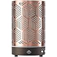 Serene House Ultrasonic Array Aromatherapy Essential Oil Cool Mist Diffuser - Optional 7-Color Ambient Lights, Timer Control, Automatic Shut-Off - Copper Metal, 90ml