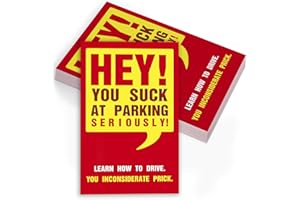 Antgiftshop You Parked Like an Idiot Business Cards, Bad Parking Cards, 50 Fun Designs for A Funny Gag Gift Or Prank, 3.5 x 2 Inch.