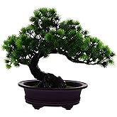 PRETYZOOM Realistic Artificial Potted Pine Bonsai Tree Fake Bonsai Plant for Room Dec