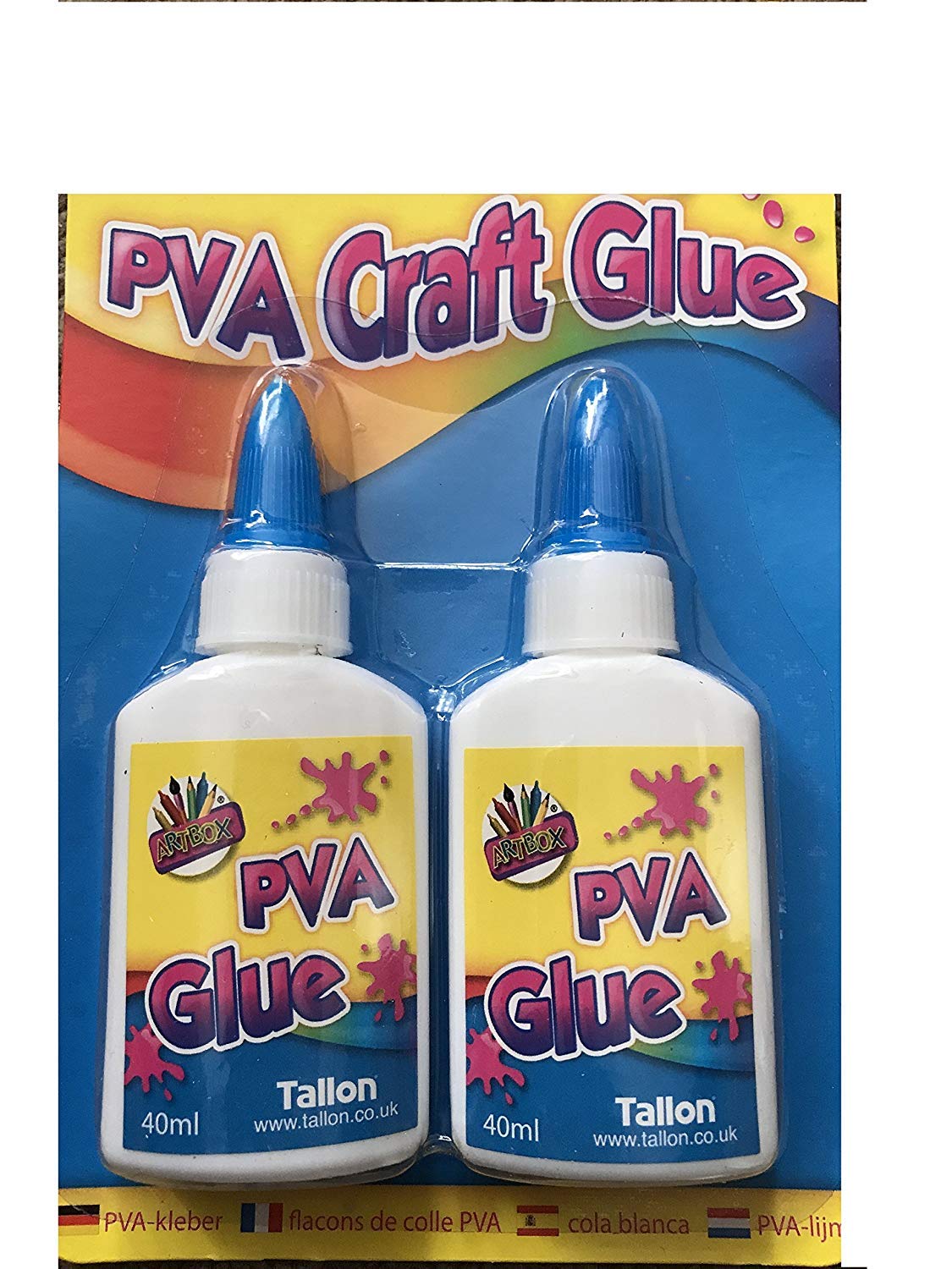 PVA Glue Pens Safe Quick Dry 40ml Bottle PK 2 For Art/Craft/Home