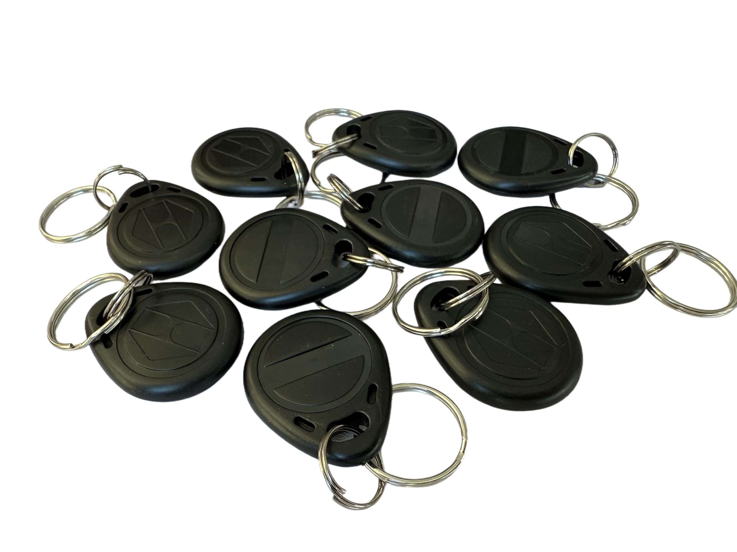 YARONGTECH-RFID Rewritable Tag Writable Keyfobs 125khz Blue Red Yellow Blank Tag Chip T5577 Hotel Token Pack of 10 (Black)