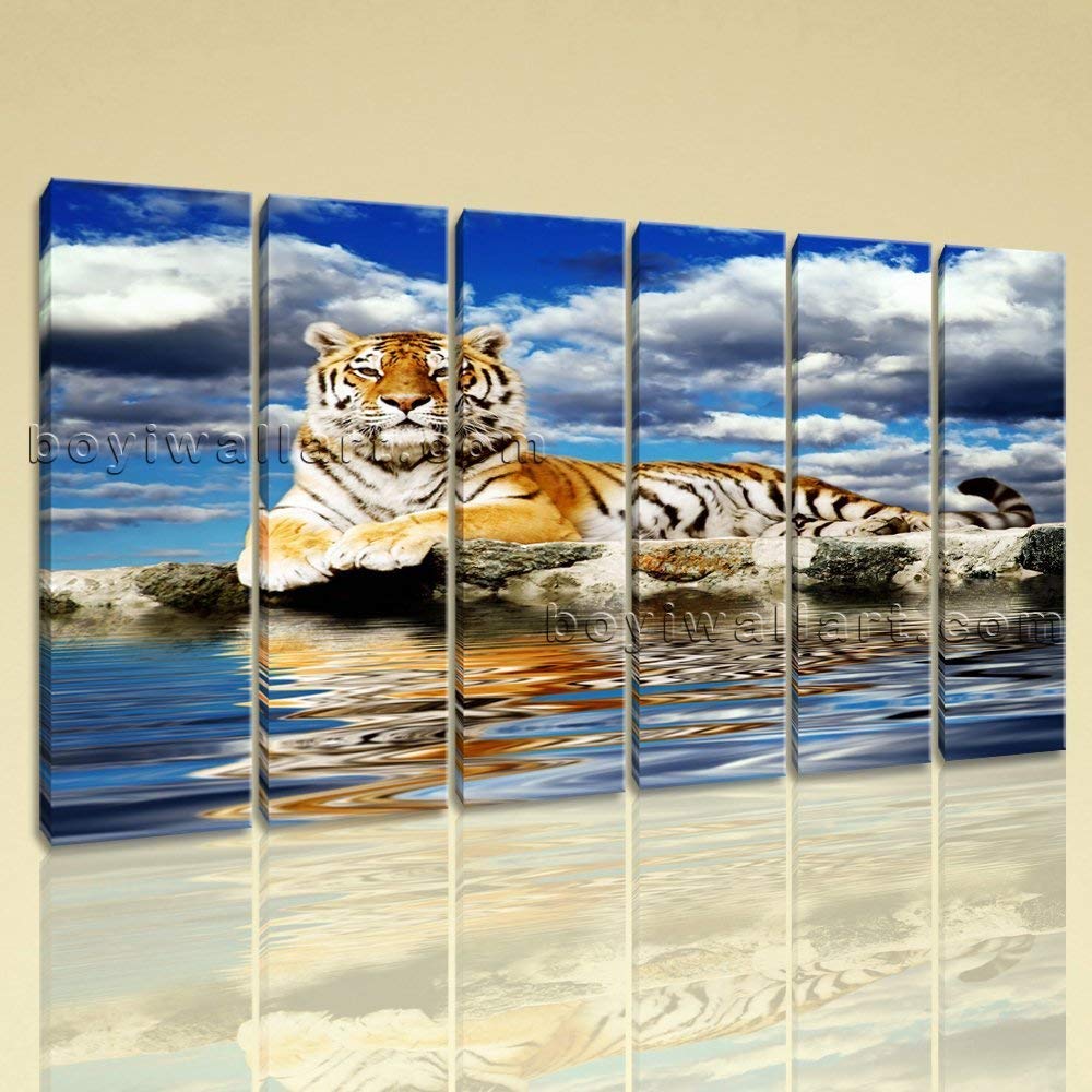 Large Tiger Wall Art Photography Painting Living Room 6
