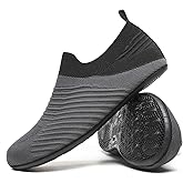 Hayeabi Ultra-Comfort Lightweight House Slippers Indoor/Outdoor Around The House Home Shoes for Women Men (Ha20003PingSeBlackGray39)