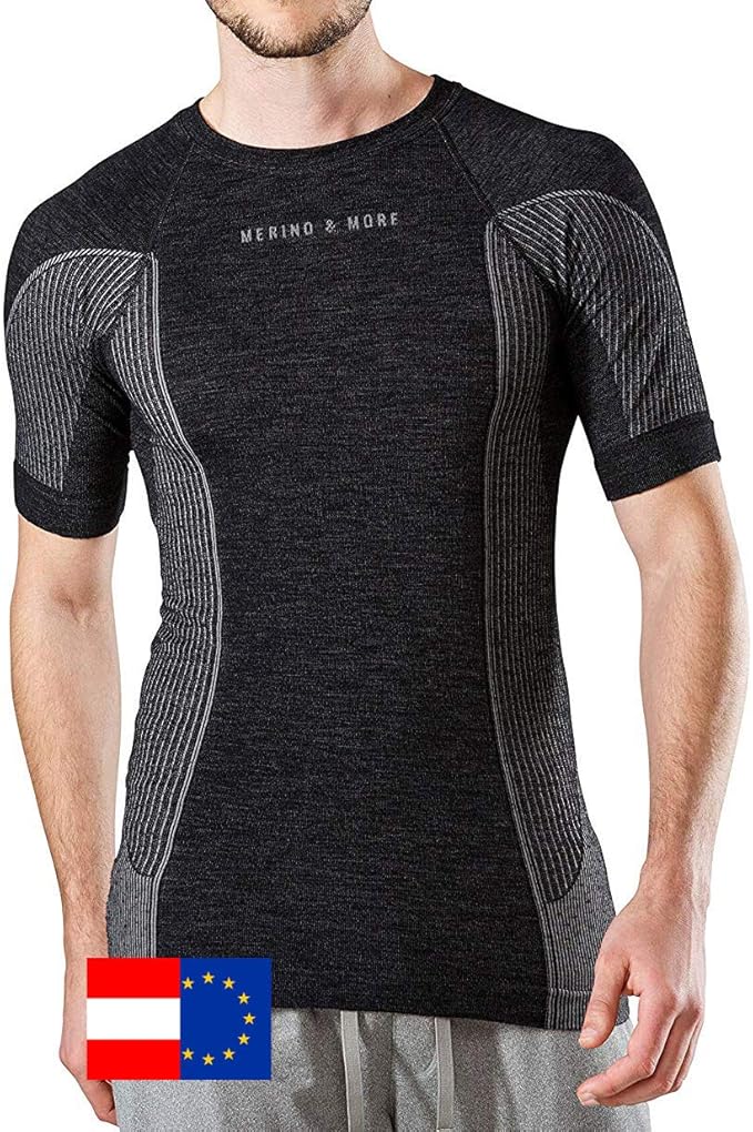 Merino & More Merino Shirt Herren Merinowolle Funktionsshirt