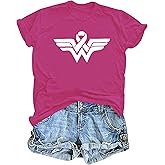 Breast Cancer Awareness Shirt Breast Cancer Shirts for Women Pink Ribbon T-Shirt Care Gift Tee Short Sleeve Tops