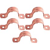 HoldRite 1 Inch Copper 2-Hole Strap, 5 Pack, Pipe Support, CPS0100Z5