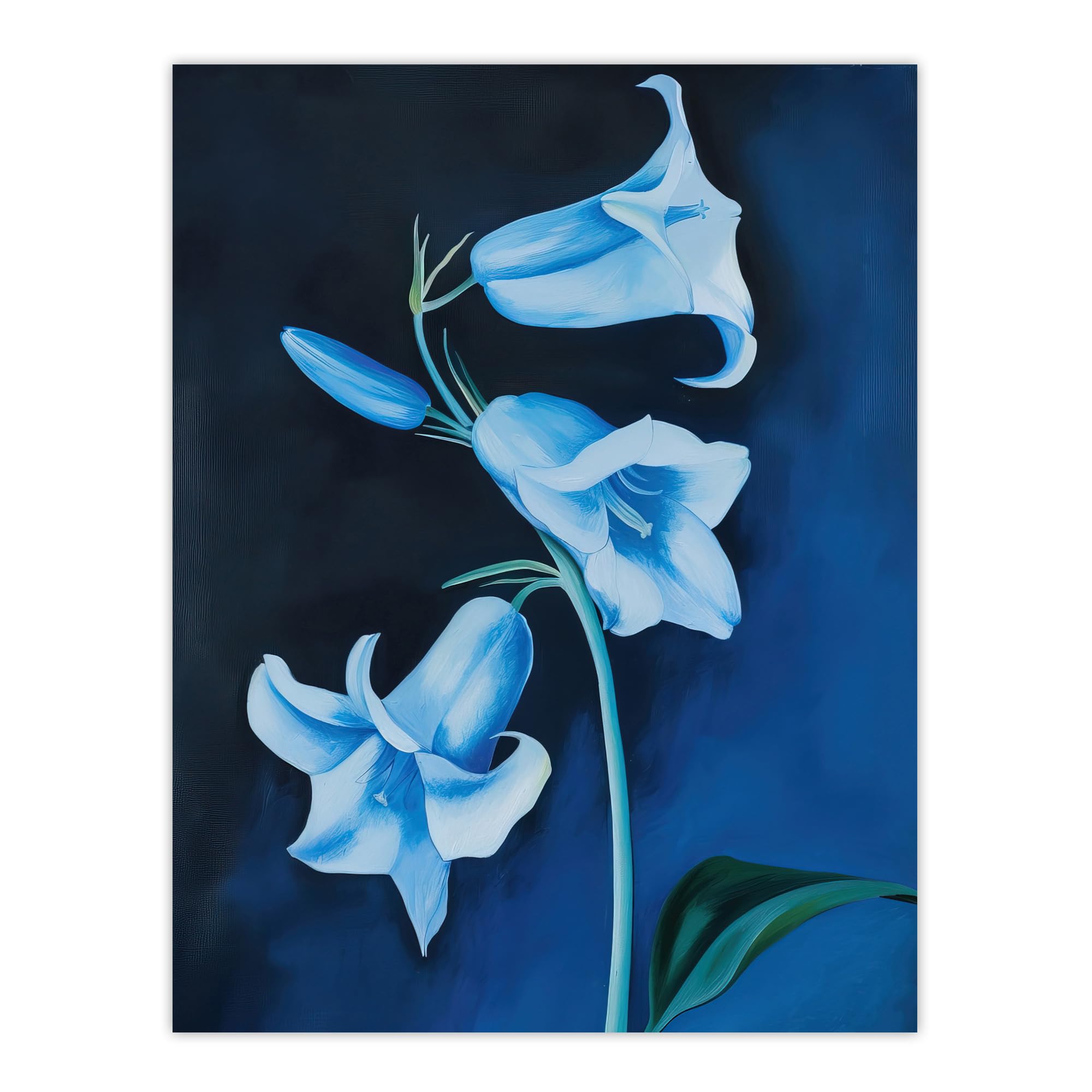 Artery8 Bluebell Flowers Wildflower Blue Floral Painting Living Room Extra Large XL Wall Art Poster Print