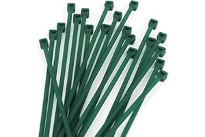 KINGLAKE GARDEN Green Zip Ties, 6 Inch Plastic Wire Ties, 100PCS Heavy Duty Cable Ties,Nylon Cable Ties Decoration Tie Wraps,Premium Plastic Wire Ties for Indoor and Outdoor