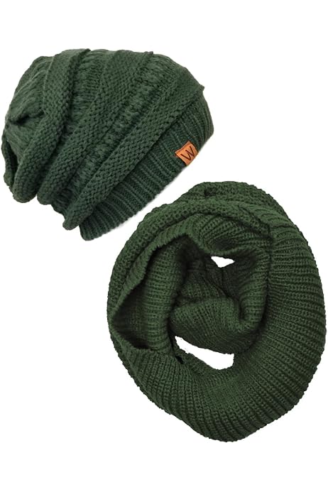 Wrapables Plaid Winter Scarf And Beanie Set – Warm Knitted Scarf & Hat For Women, Acrylic, Multiple Colors - View #13