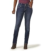 Riders by Lee Indigo Women's Pull On Waist Smoother Straight Leg Jean