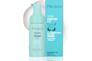 Pacifica Dreamlit Illuminating Foaming Primer with Vitamin C & Hyaluronic Acid – Hydrating Brightening Face Makeup Base for Glowing, Long-Lasting Foundation Wear – 1 fl oz Clean Beauty Vegan Formula