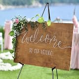 VAIIGO Wedding Sign Easel Stand 168cm Foldable Metal Tripod Black view 8