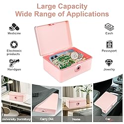 Fingerprint Storage Box Portable Locking Storage