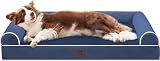 WESTERN HOME Large Orthopedic Dog Bed with Removable Cover Navy