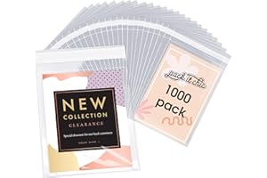 Pack It Chic - 5” X 7” (1000 Pack) Clear Resealable Cello Bags - Fits 5X7 Prints, Photos, A2 A4 A6 Cards & Envelopes - Self Seal