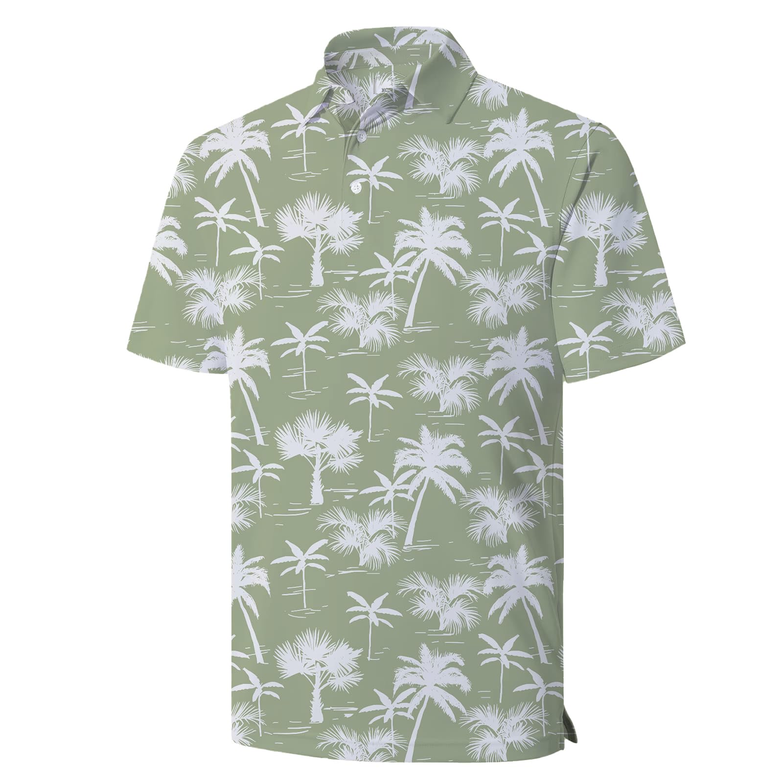 Palm Wave Men's Hawaiian Shirt – Aloha Luau Shirt With Marlin Fish Print, 100% Cotton, Coconut Buttons - View #5