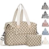 Pritent Travel Duffle Bag, Waterproof Weekender Overnight Hospital Bags for Women Men with Toiletry Bag Lightweight Carry on Personal Item Duffle Gym Bag for Travel, Airplanes, Sports