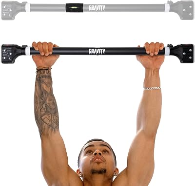 Gravity Fitness Doorway Pull-Up Bar Adjustable 28.3-37.4in No Screws