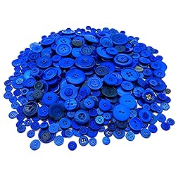 600-700Pcs Blue Buttons for Crafts Bulk Royal Blue