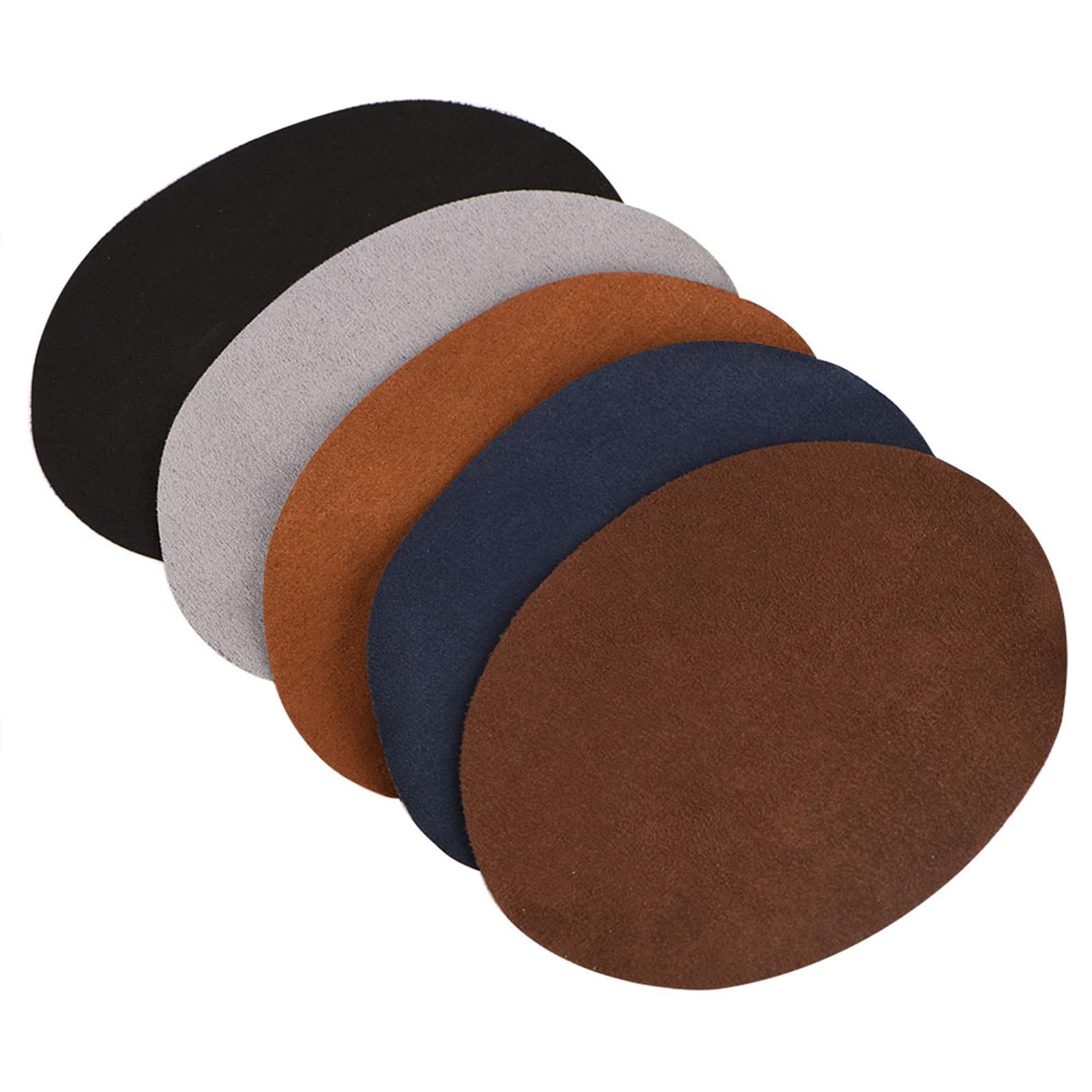 Elbow Knee Patches, 5 Colors Oval Shape PU Leather Repair Decorative Patch for DIY Jeans Clothing Clothing Jackets Bags