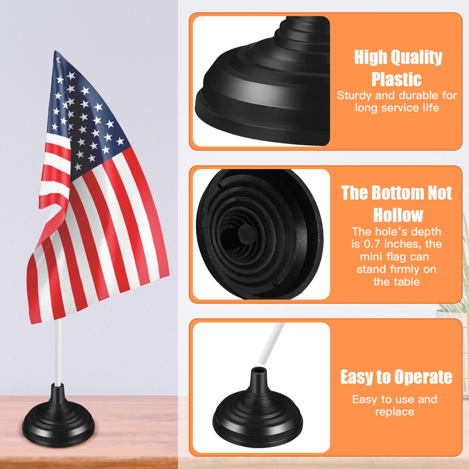 Aazon.co: Weighted 6 Hole Hand Flag Base For 4in X 6in Flags (6 PK...