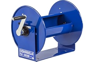 Coxreels 117-4-225 Compact Hand Crank Steel Hose Reel - 4,000 PSI - Holds 1/2 x 225 Inch Length - Suitable for Air Compressor, Garden, Pressure Washer, Electric Hoses - Hose Not Included - Made in USA
