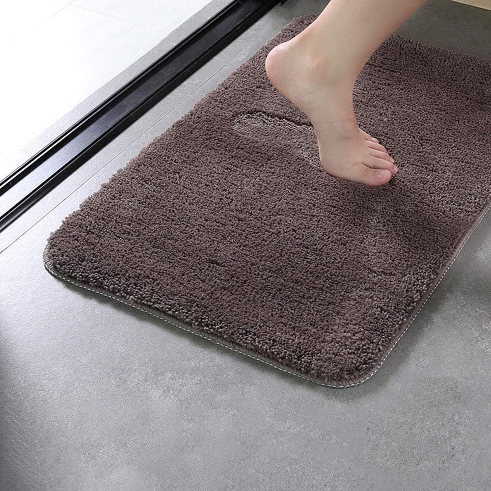 JYMDH Microfiber Chenille Bathroom Rug,Fluffy Shaggy Plush