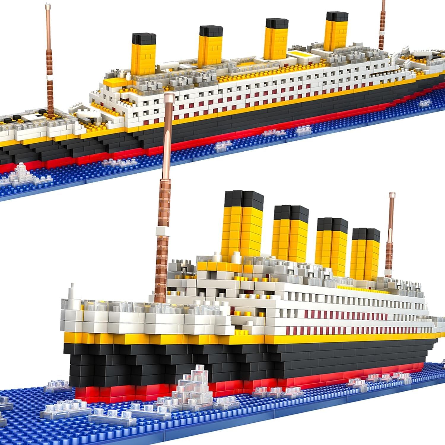 Photo 1 of ENHANA Titanic Ship Model Building Block Set, 3D Puzzle Sets DIY Educational Toys,Mini Bricks Toy Micro Blocks, Ideal Gift for Kids & Adults 1860PCS