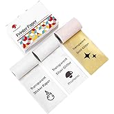 Phomemo M02/M02 Pro/M02S/M03/M03AS/M04S Pocket Printer Paper- Transparent/Silver/Gold Glitter Sticker Paper