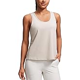 CRZ YOGA Pima Cotton Scoop Neck Tank Racerback Workout Tops for Women Soft Casual Basic Sleeveless Shirts