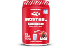 BIOSTEEL Hydration Mix - Sugar Free, Essential Electrolyte Sports Drink Powder - Mixed Berry - 45 Servings