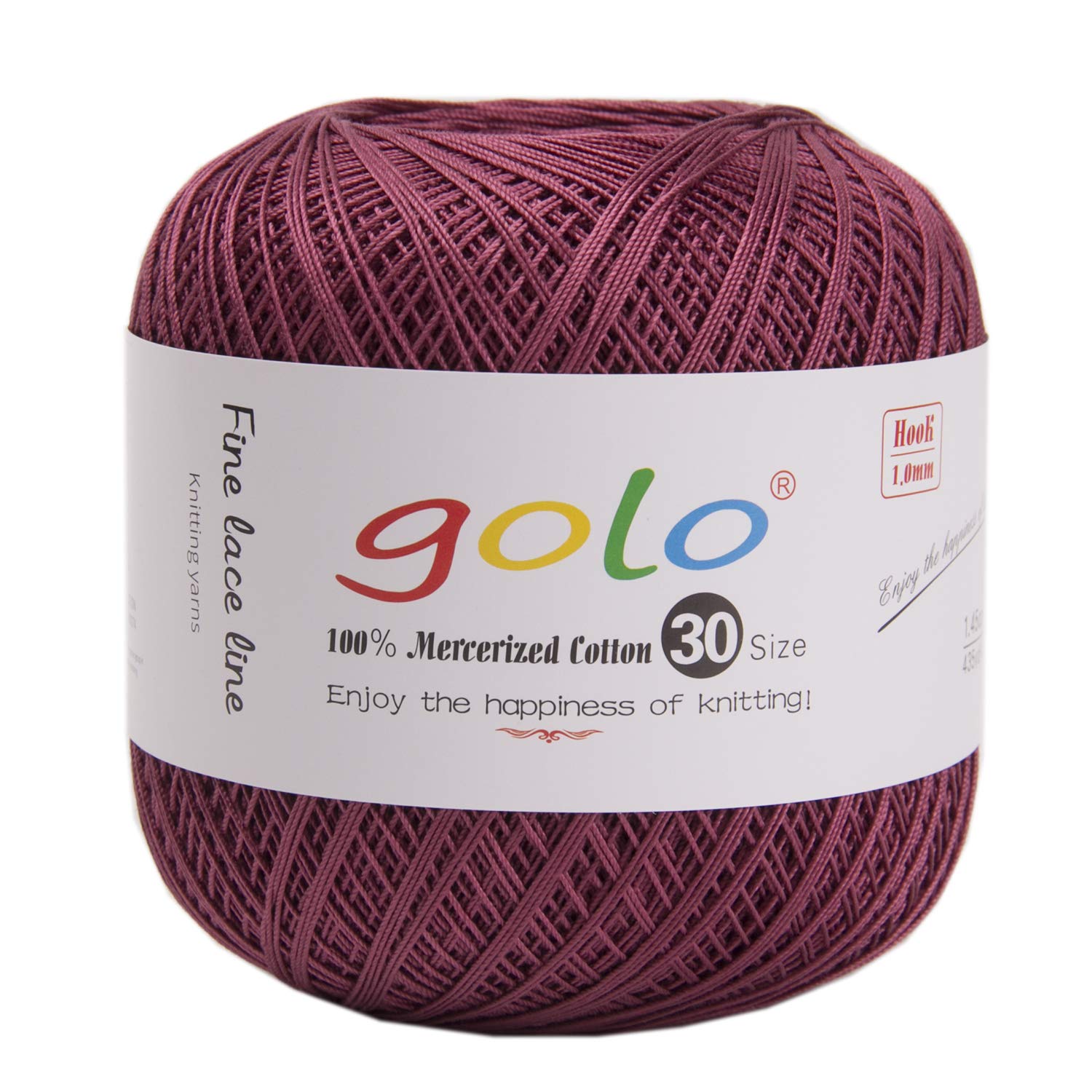 golo Crochet Thread Size 30 Yarn for Hand Knitting Cotton Crochet Yarn (Red copper-701) — image 1