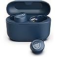 JLab Go Pop+ True Wireless Bluetooth Earbuds & Charging Case - Navy Blue, App Support, Dual Connect, IPX4 Sweat Resistance, Bluetooth 5 Connection, 3 EQ Sound Settings Signature, Balanced, Bass Boost