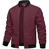 TACVASEN Men's Lightweight Jacket Spring Bomber Fall Windbreaker Casual Stylish Coats with Pockets