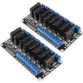 AITRIP 2PCS 8 Channel 5V Solid State Relay Module Board High Level Trigger Compatible with Arduino Uno Duemilanove MEGA2560 MEGA1280 ARM DSP PIC (2PCS)